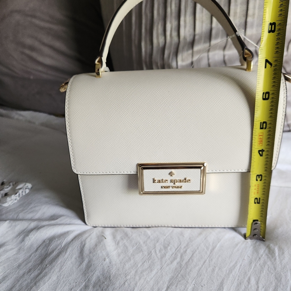 Kate Spade Cream Reegan Saffiano Leather Top handle tote, 6pc Set NWT - Picture 9 of 15